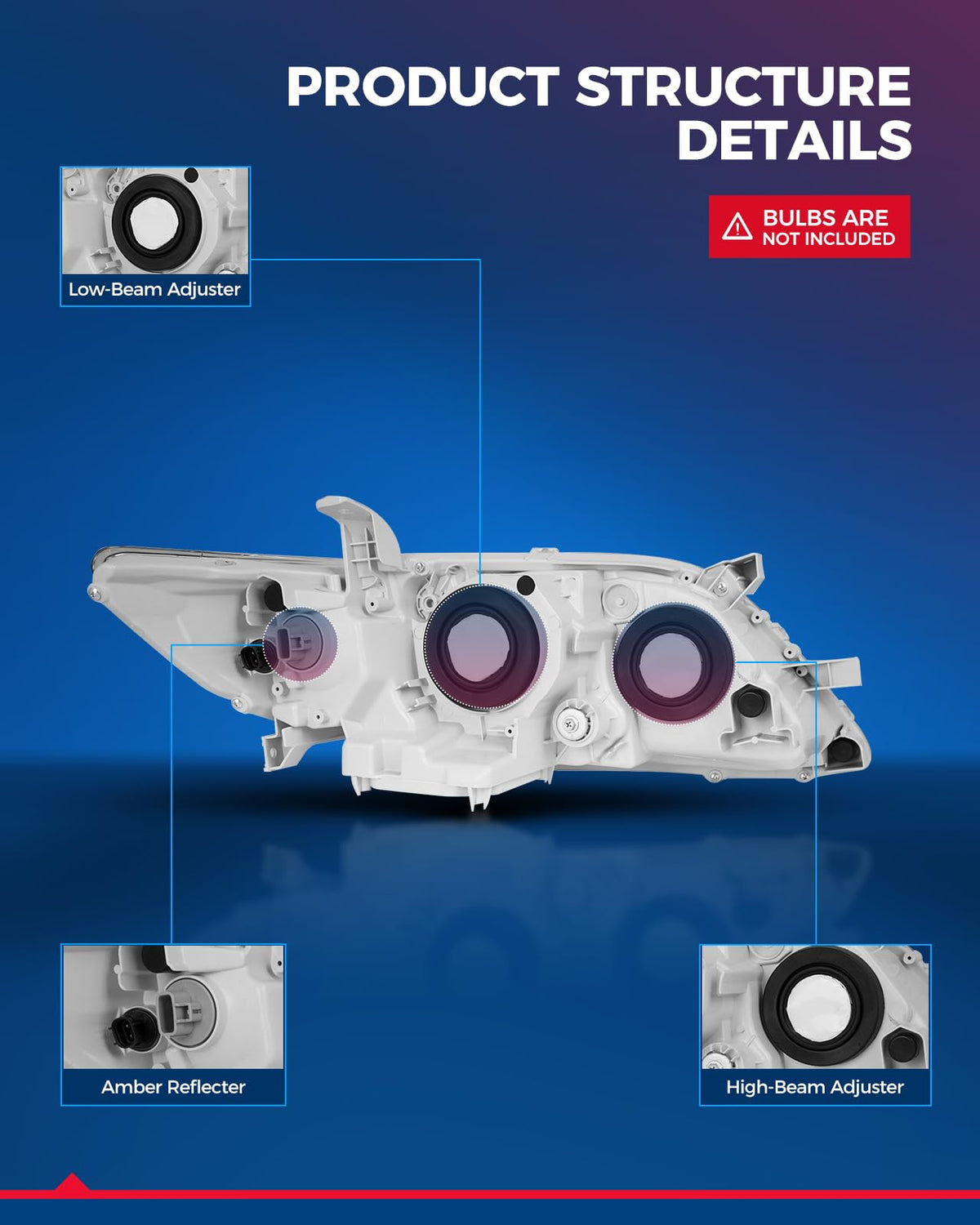 Chrome Headlight Assembly P191