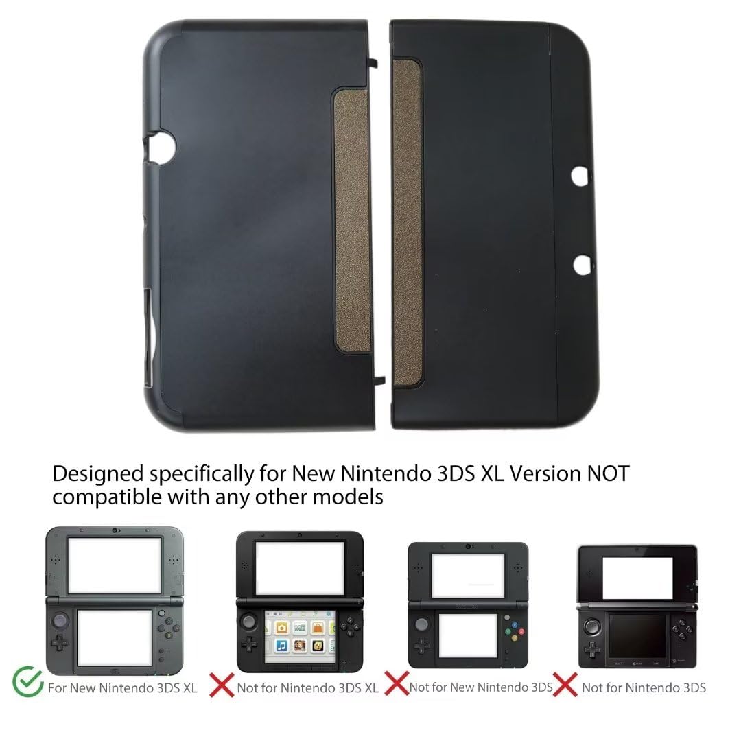 Hard Shell Protective Case Cover for Nintendo 3DS XL LL - Black J51387