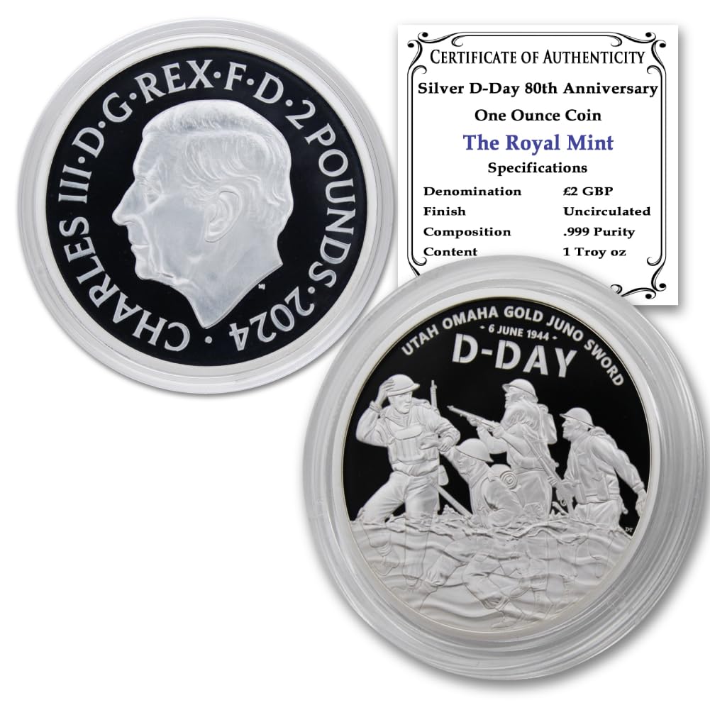 1 oz Silver D-Day 80th Anniversary Coin W5332