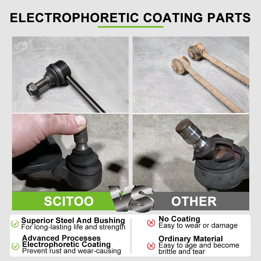 6pcs Front Suspension Kit Control Arm Ball Joint Tie Rod End Sway Bar Link S540514