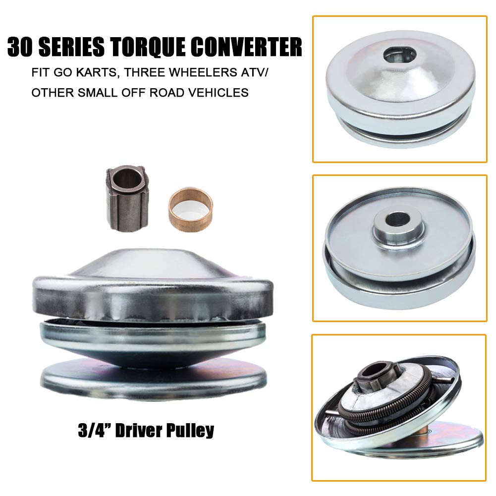 6.5 HP Torque Converter Clutch Driver Pulley 3/4" Bore 10T R79362