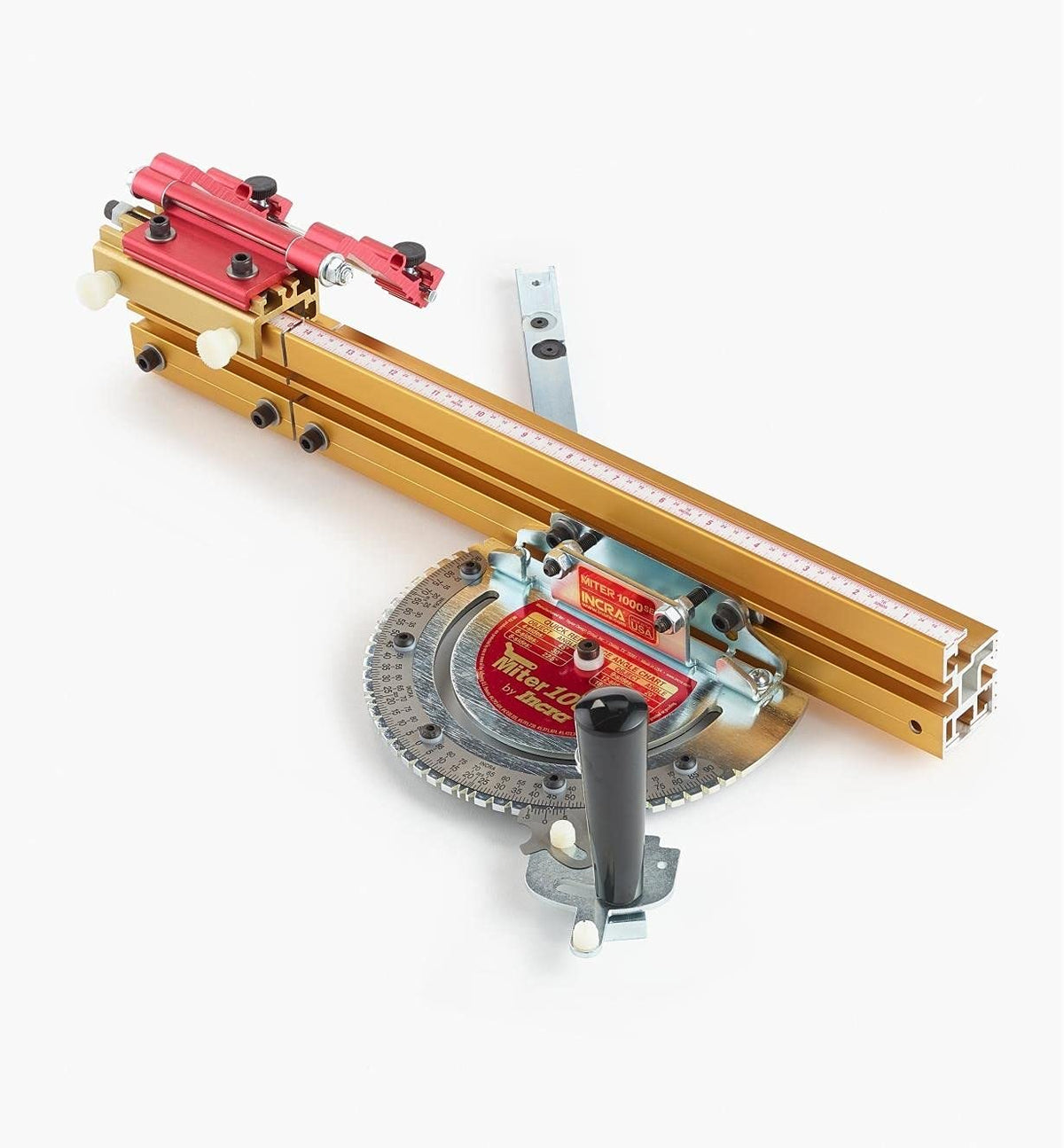 Miter Gauge with Telescoping Fence and Dual Flip Shop Stop B1489