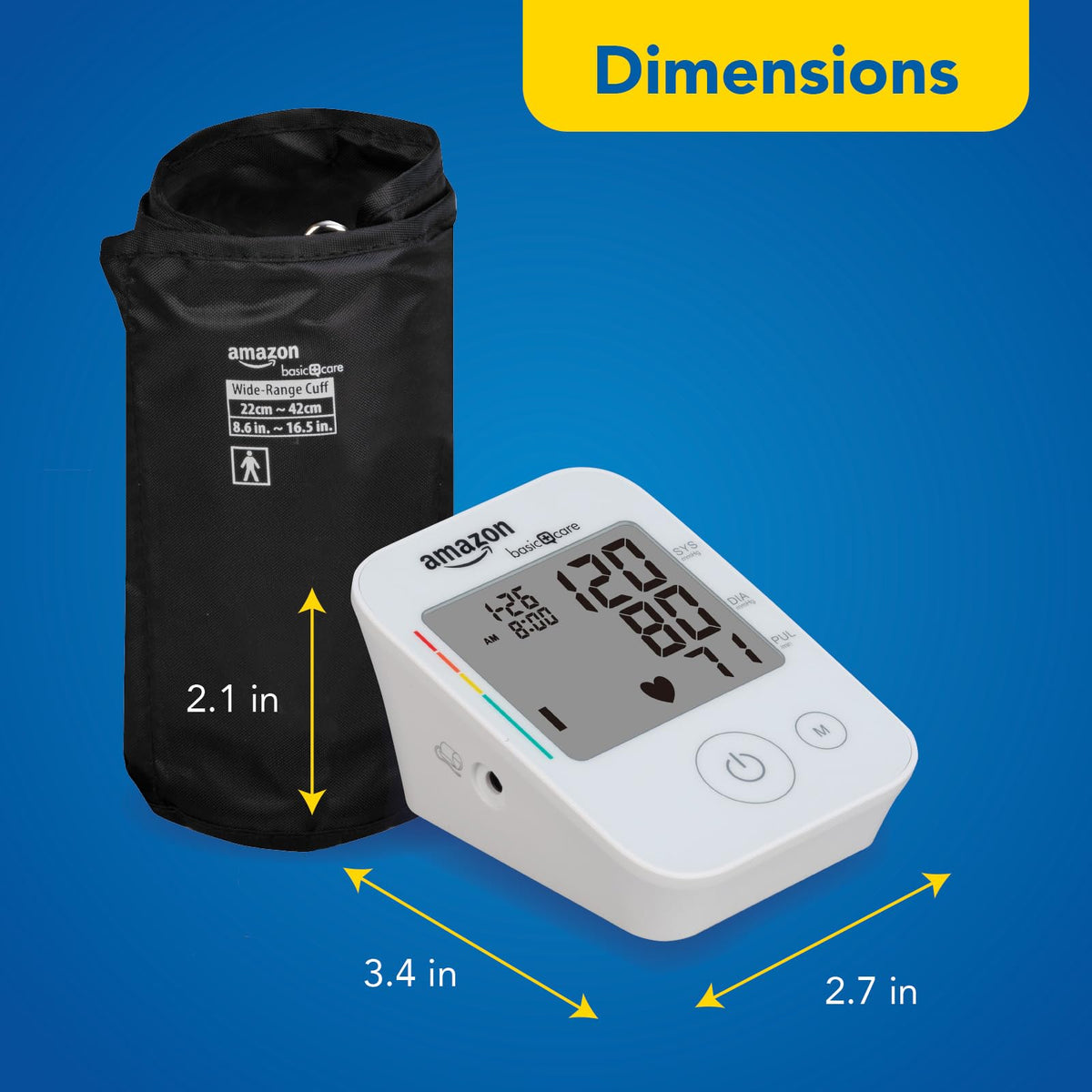 Blood Pressure Monitor with Wide Range Arm Cuff H6761