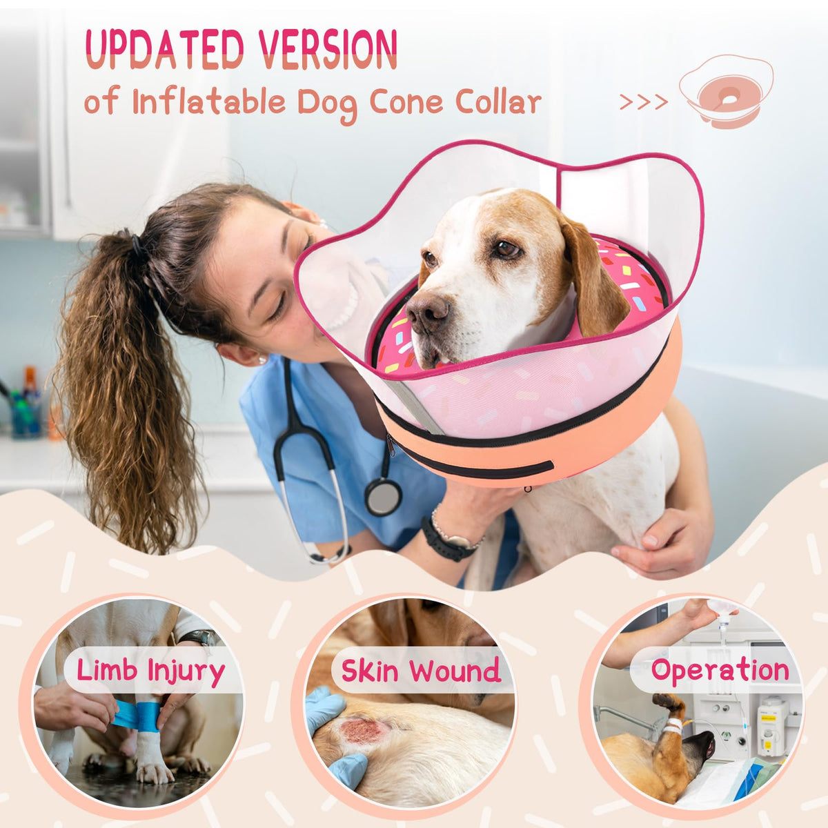 Inflatable Dog Cone Collar for Dogs L7584