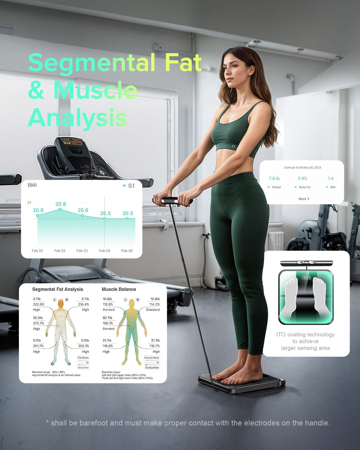 8-Electrode Body Composition Monitor Digital Bathroom Scale T2734