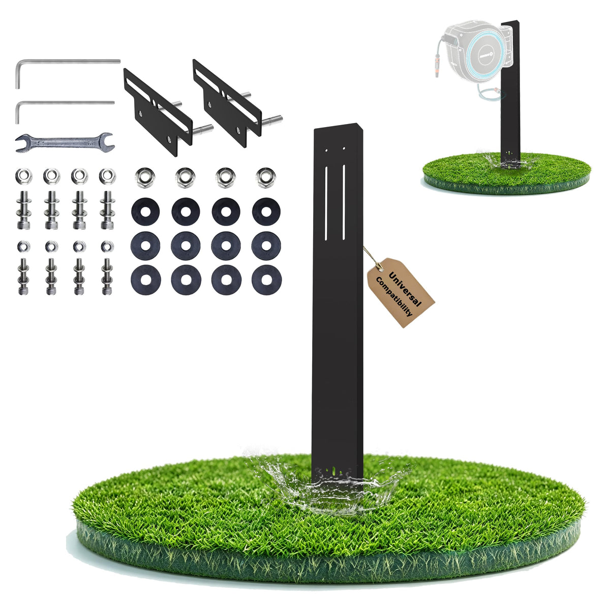 Retractable Garden Hose Reel Mounting Post K705648