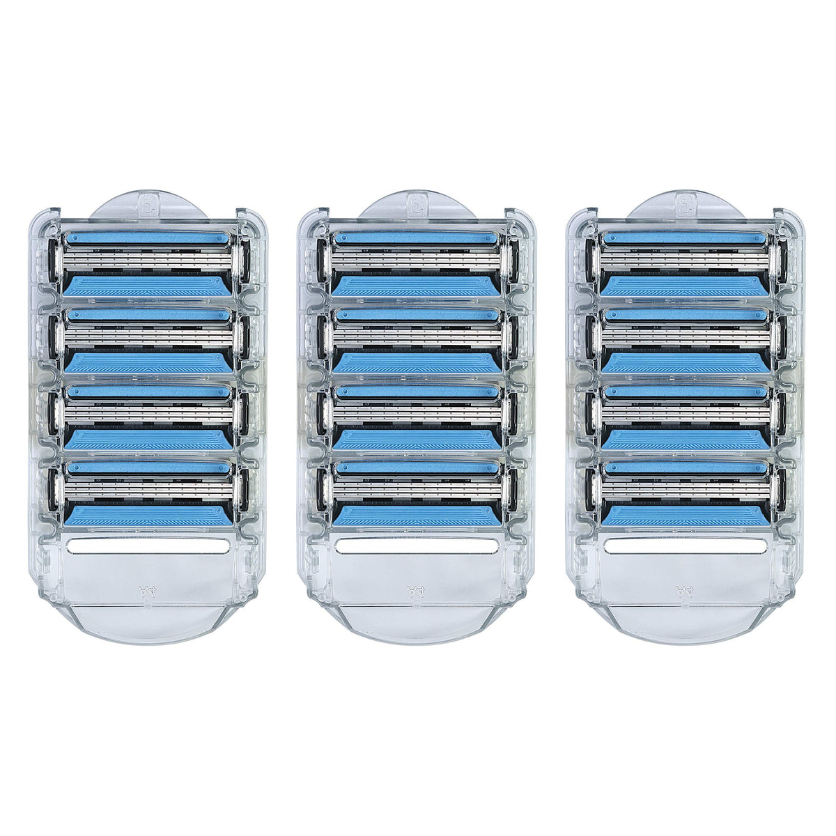 3-Blade Razor Refills with Dual Lubrication, 12 Cartridges M396